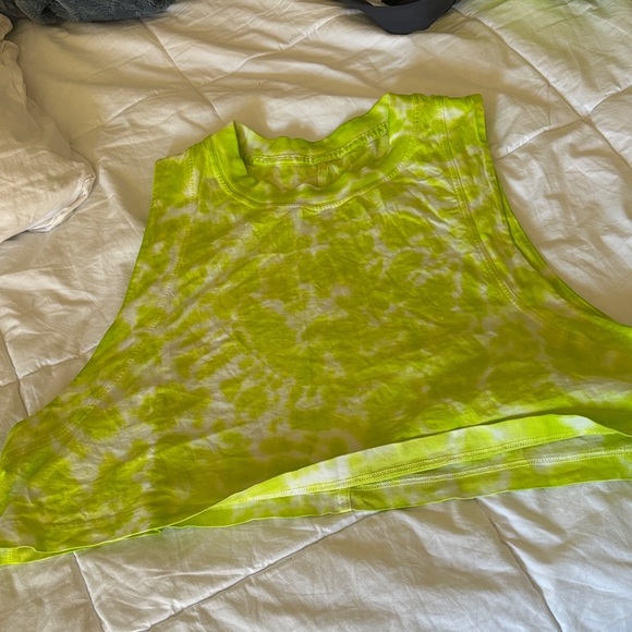Lululemon Athletica Lime Tie-Dye Tank Top - Picture 1 of 5